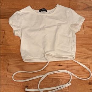 H&M Cream Short Sleeve Tee